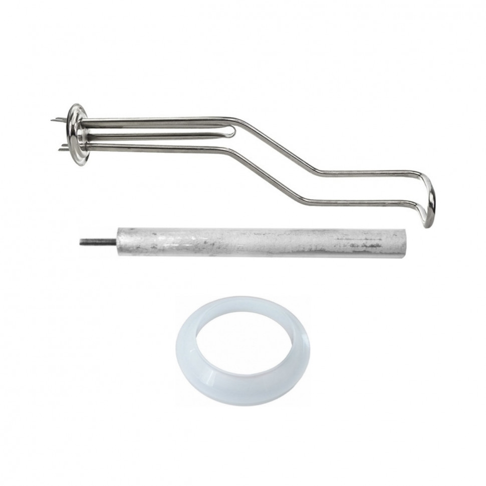 Комплект ТЭН 2кВт (2000Вт) RF для горизонтального водонагревателя  Polaris, Timberk + прокладка + анод, П2001K