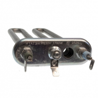 ТЭН 1700W для стиральной машины Ariston, Indesit с отверстием под датчик L168мм, 46081