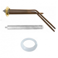 Комплект ТЭН 2кВт (2000Вт) RF для горизонтального водонагревателя Timberk, ATT, Etalon, Thermex RZL 200, 300 + прокладка + анод, 50652K