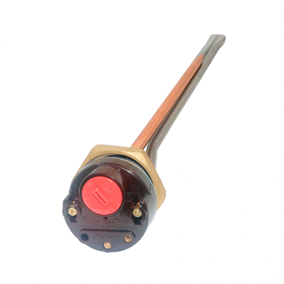 Комплект ТЭН для чугунной батареи отопления (радиатора) 2 кВт,нерж, D42, G1 1/4", L361мм, 220V, с терморегулятором, ИТАТЭН, 24069К Комплект ТЭН для чугунной батареи отопления (радиатора) 2 кВт,нерж, D42, G1 1/4", L361мм, 220V, с терморегулятором, ИТАТЭН, 24069К