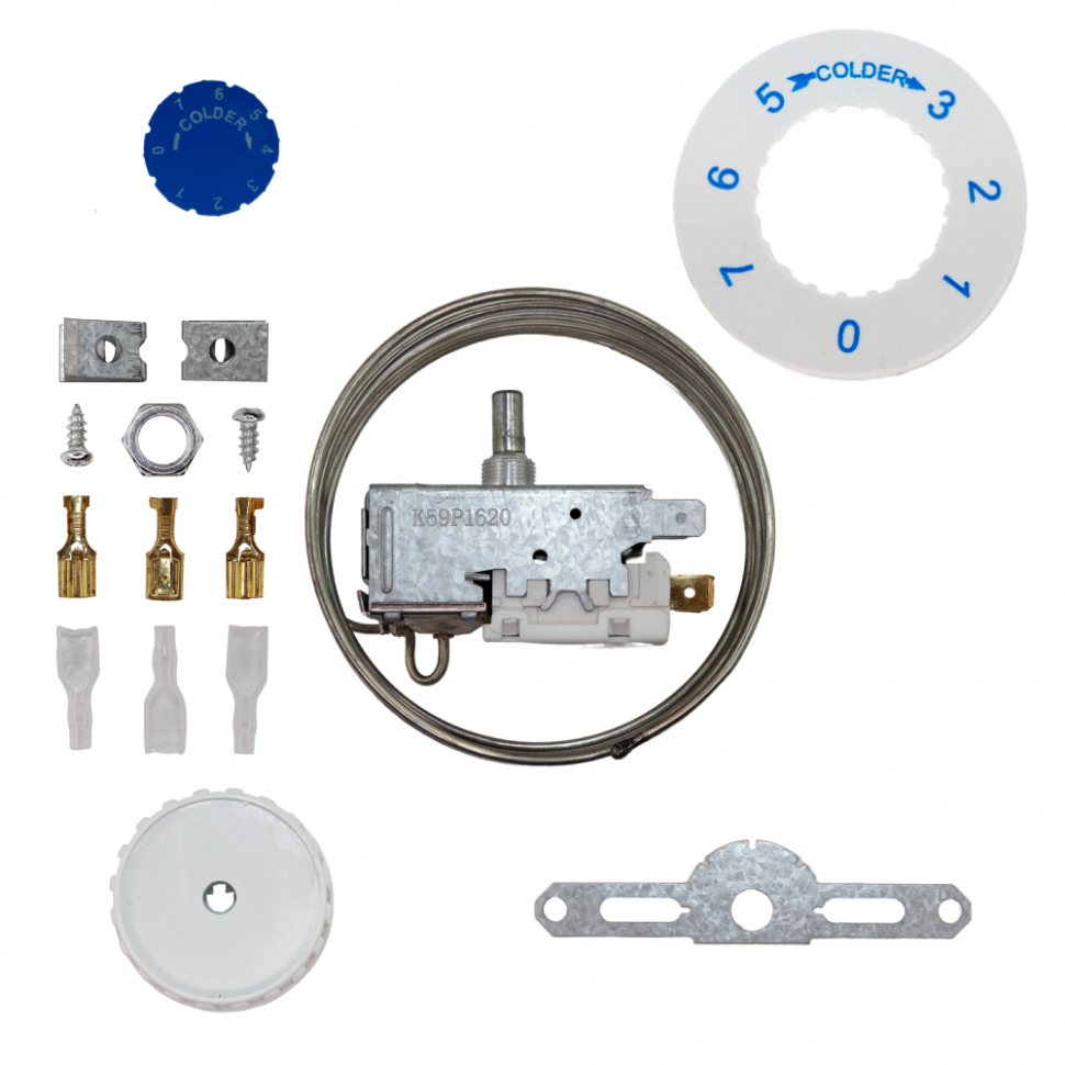Набор 2 шт Термостат для холодильника Beko, Ariston, Атлант, Hotpoint-Ariston, Beko, Indesit K59-P1620, KMХ1048