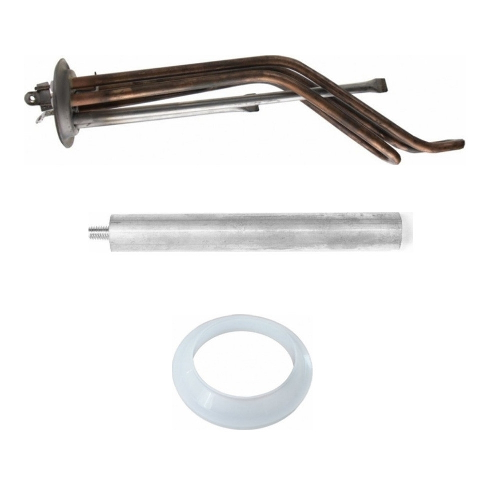 Комплект ТЭН 2кВт (2000Вт) RF для горизонтального водонагревателя Thermex, Garanterm GTR, Electrolux EWH + прокладка + анод, 20124K
