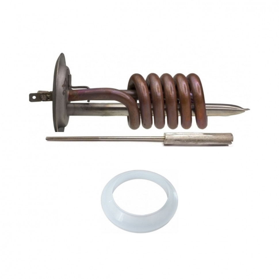 Комплект ТЭН 2кВт (2000Вт) RF для водонагревателя Thermex, Garanterm, контакты под разъем + прокладка + анод, 20155K