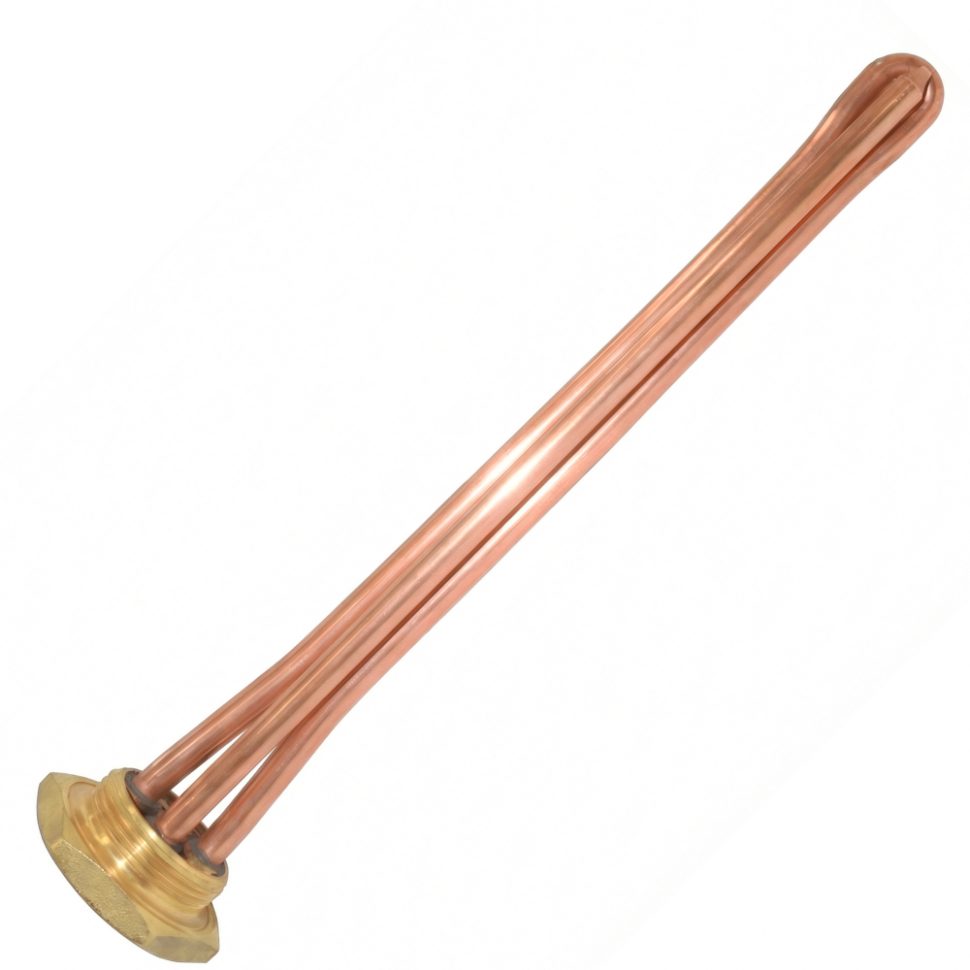 ТЭН для чугунной батареи отопления (радиатора) 1,5 кВт, медь, D42, G1 1/4", L280мм, 220V, TW, 3400068